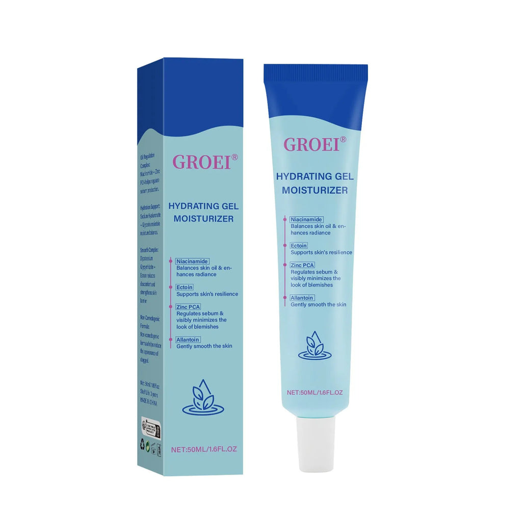 50ml tube of hyaluronic acid moisturising facial gel for hydration.