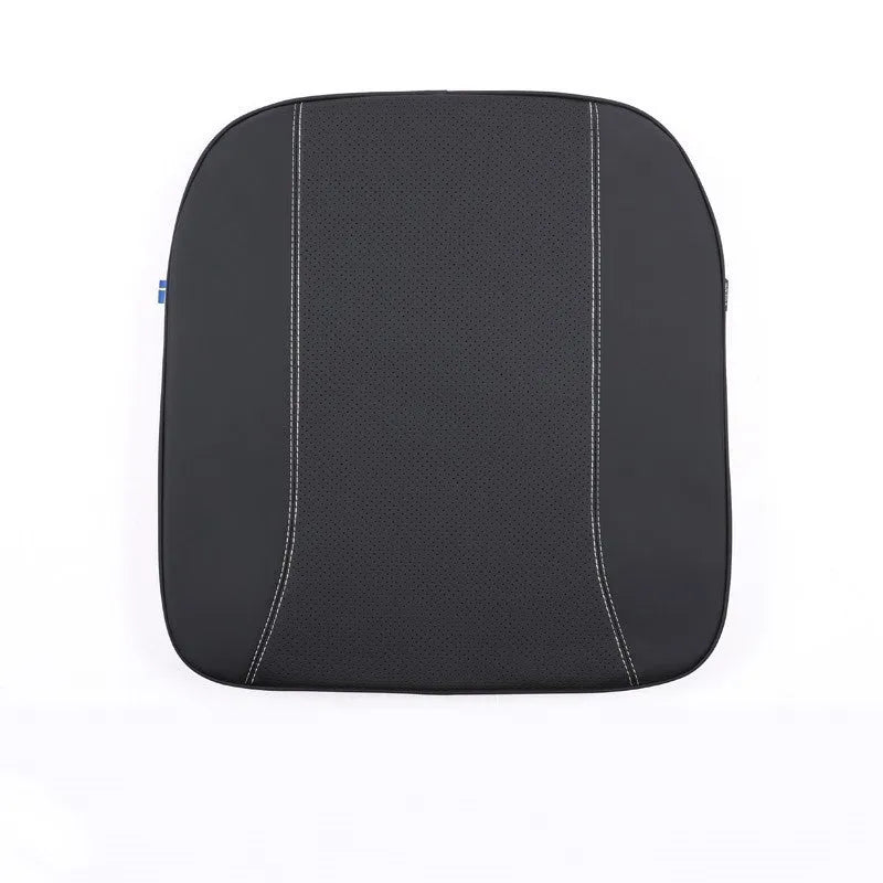 Car headrest cushion, lumbar support, and neck pillow set in brown colour on car seat