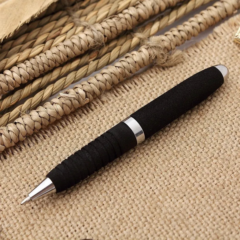 EVA metal cap mini ballpoint pen showing 1.0mm bullet tip and compact 112mm metal construction