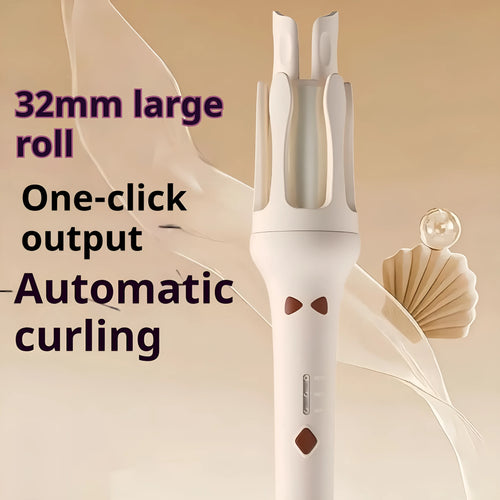 32mm automatic hair curler in white or chigo colours with US and EU plug adapters