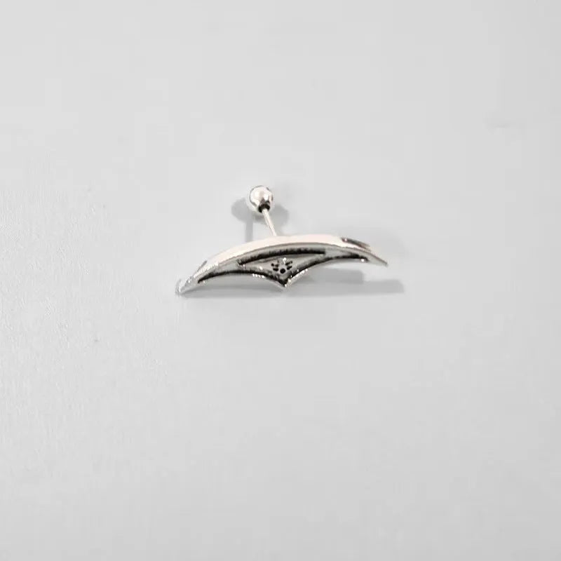 Metal spider web stud earrings with geometric mesh design in gold and silver electroplated finishes