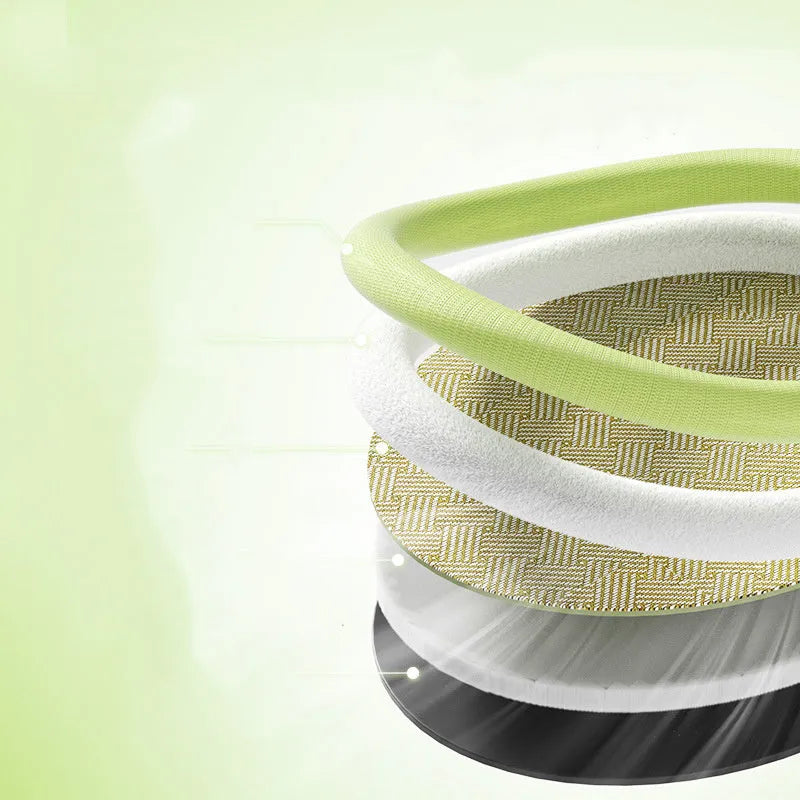Green fruit-shaped pet bed with raised edges and cushion mat for cats and dogs