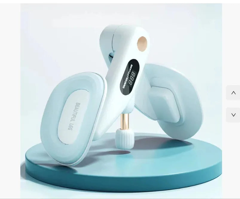 Gray pelvic floor muscle trainer with counting device and ABS spring foam construction
