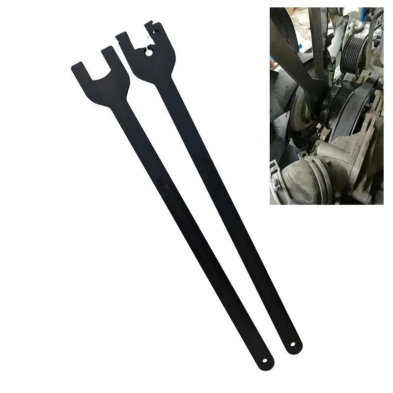 Land Rover fan wrench set showing 36mm and 40mm alloy steel spanners