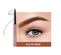 Eyebrow pencil in colour box with natural shades including blonde, auburn, caramel and brown