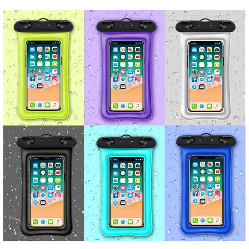 Waterproof phone pouch with 45cm rope in various colour options