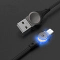 Black 1m data cable with 180° rotating zinc alloy connector for Apple Android IOS devices
