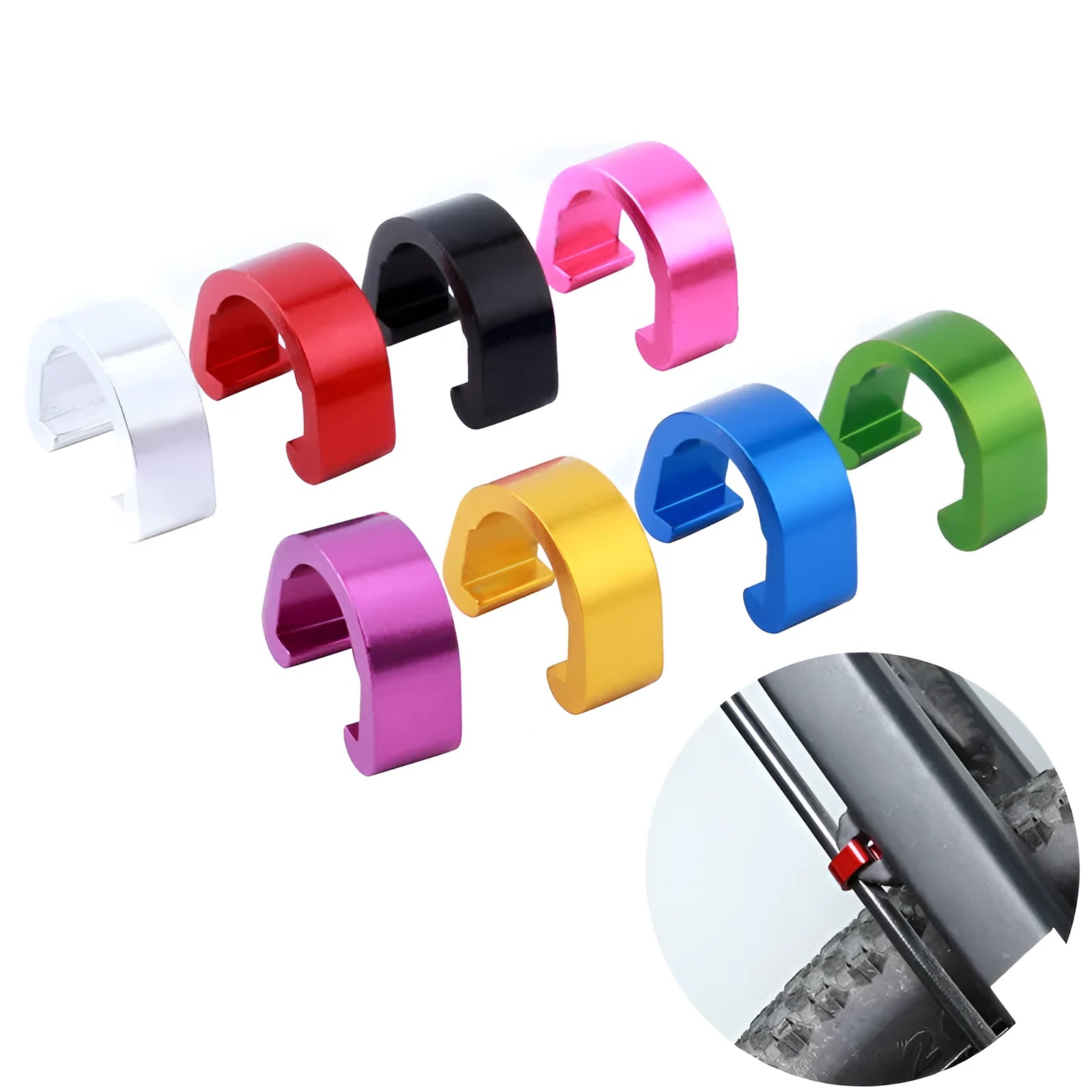 Aluminum alloy C buckle hardware fastener in multiple colours for paracord and keychain projects