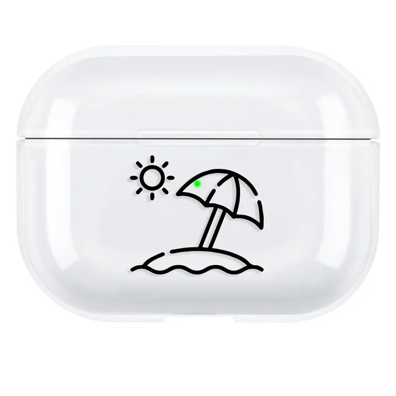 Polycarbonate solid colour protective back cover case for Apple AirPods Pro 3 wireless earphones.