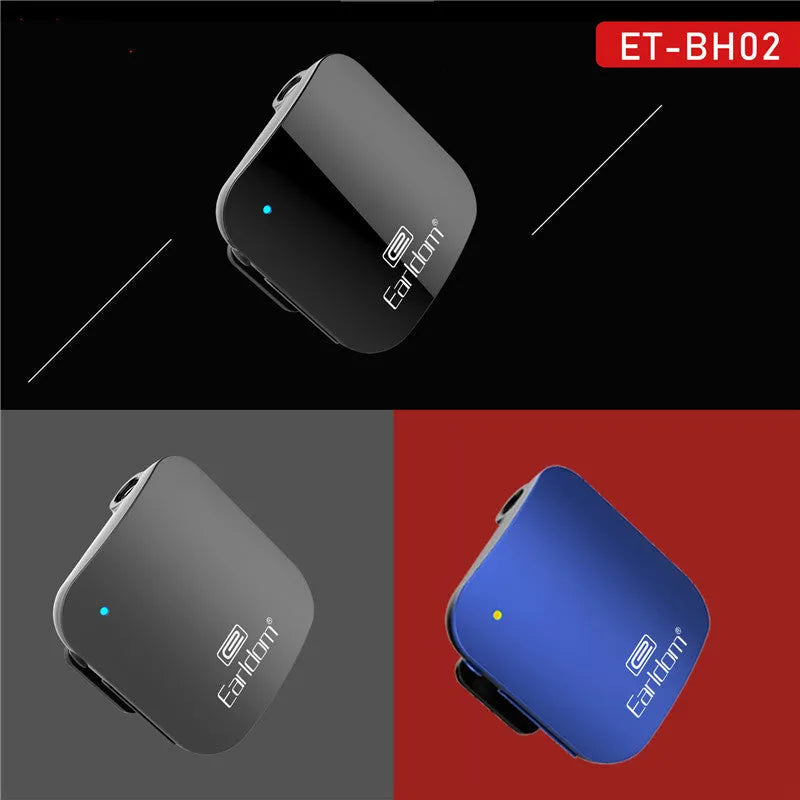 Bluetooth lavalier headphones in black, grey, and red colours with neckband design