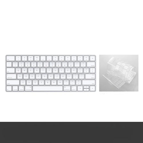 White Apple G6 ultra-thin metal Bluetooth wireless keyboard on a desk
