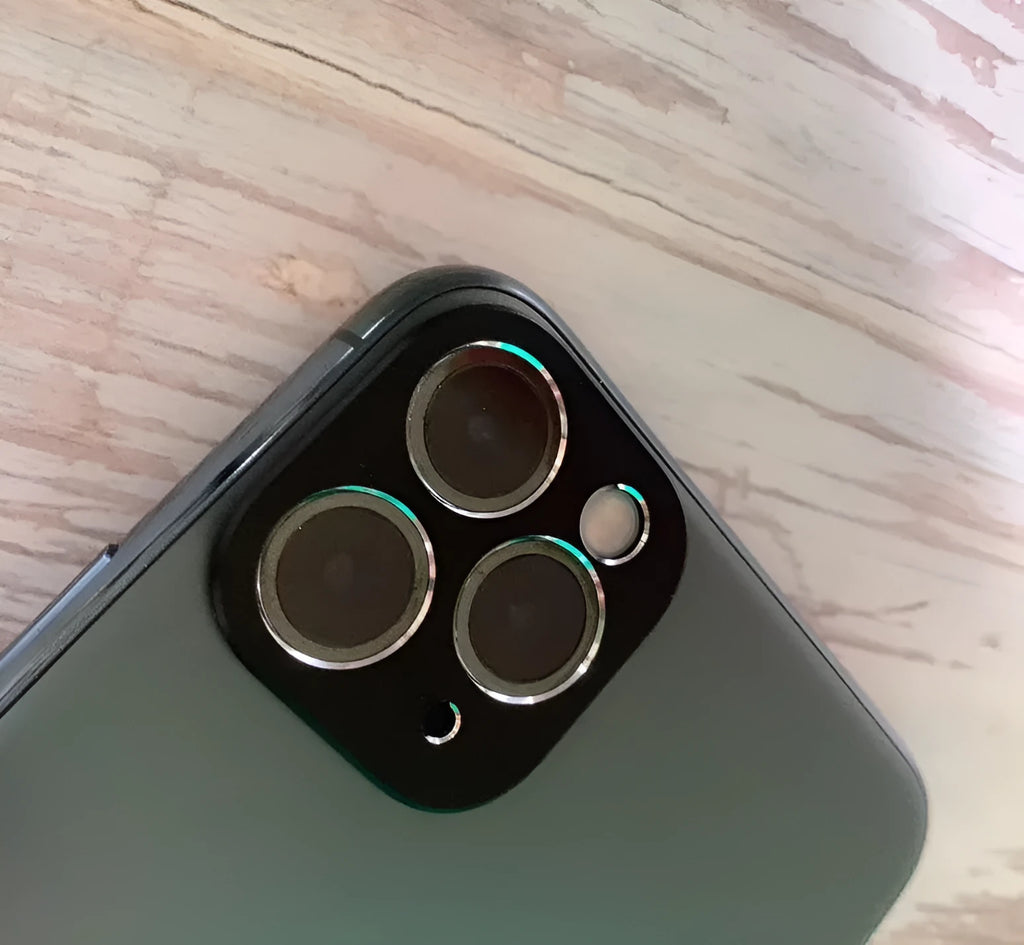 Metal lens protection ring for iPhone 11 and 11 Pro back cover in various colour options
