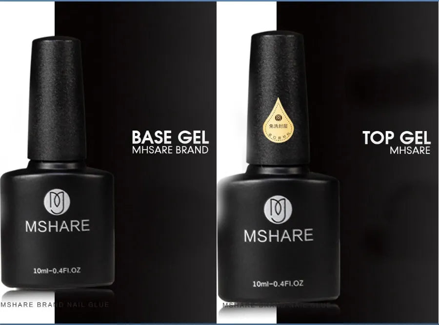 MSHARE Acrylic Poly Gel Nail set with UV builder gel, slip solution, in 30g pot and pink colour on white background
