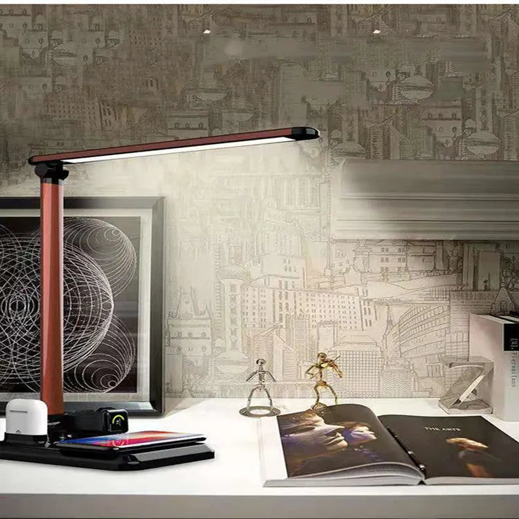 X-1 wireless charging LED desk lamp in black or white with TYPE-C interface