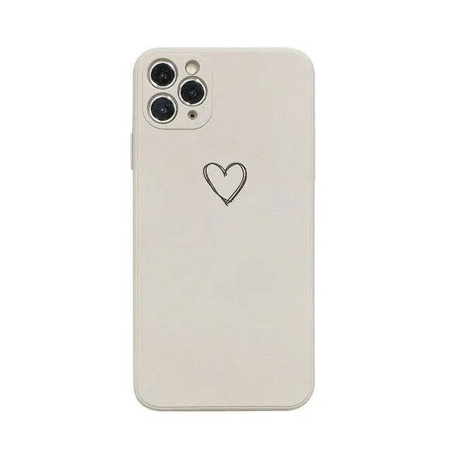 Silicone TPU phone case for Apple iPhone in solid colours black, green, pink, purple, red, white, grey, light green.