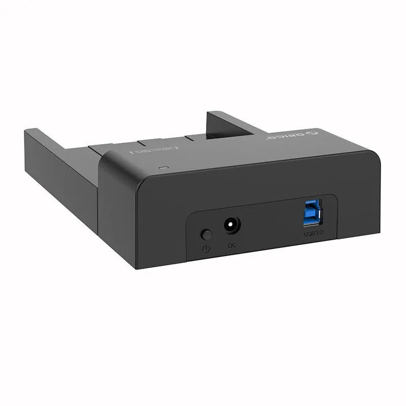 Black plastic hard disk storage case for 2.5-inch and 3.5-inch SATA drives with data cable