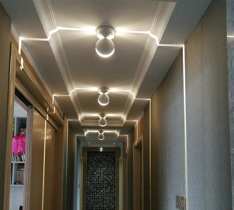 Modern aluminium bar-style LED wall spotlight lamp for corridors and commercial spaces