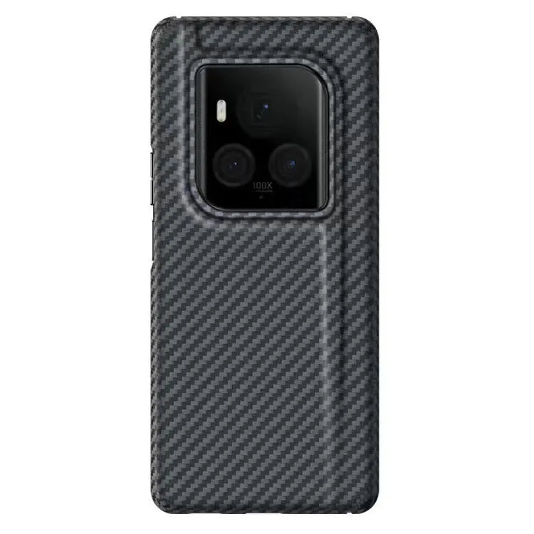 Genuine leather phone case for Honor Magic6 Zhizhen Edition in coarse grain 1500D Crater finish, red colour