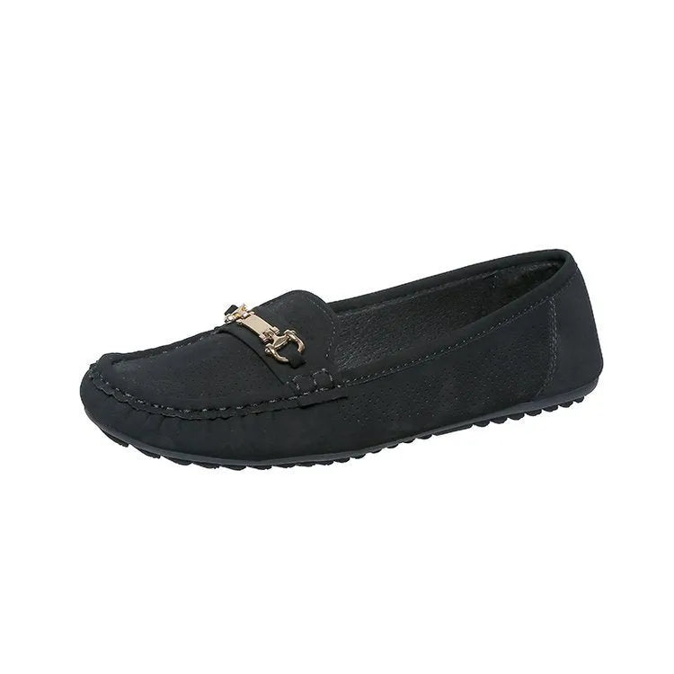 Women's plus size flat casual shoes in artificial PU available in white, black and khaki colours