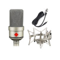USB condenser microphone with metal stand in champagne gold or black gold finish
