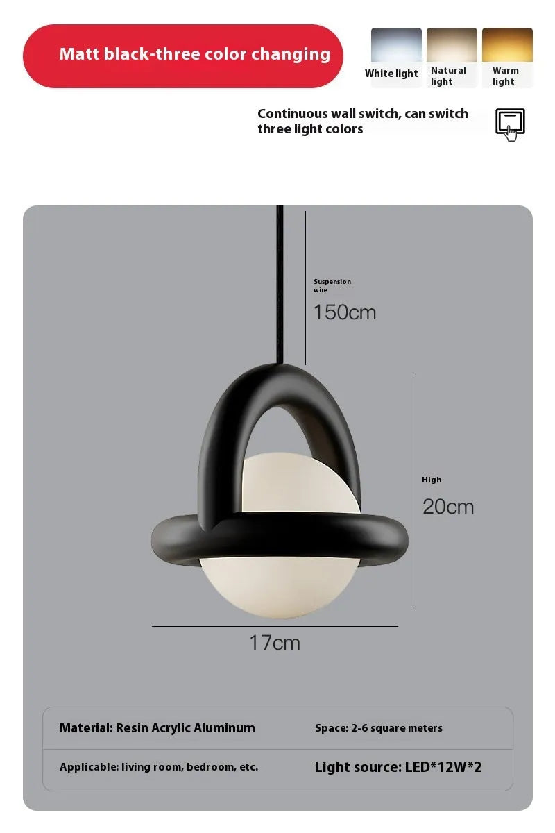 Danish designer hanging line lamp in a Nordic style for bedside or living room use.