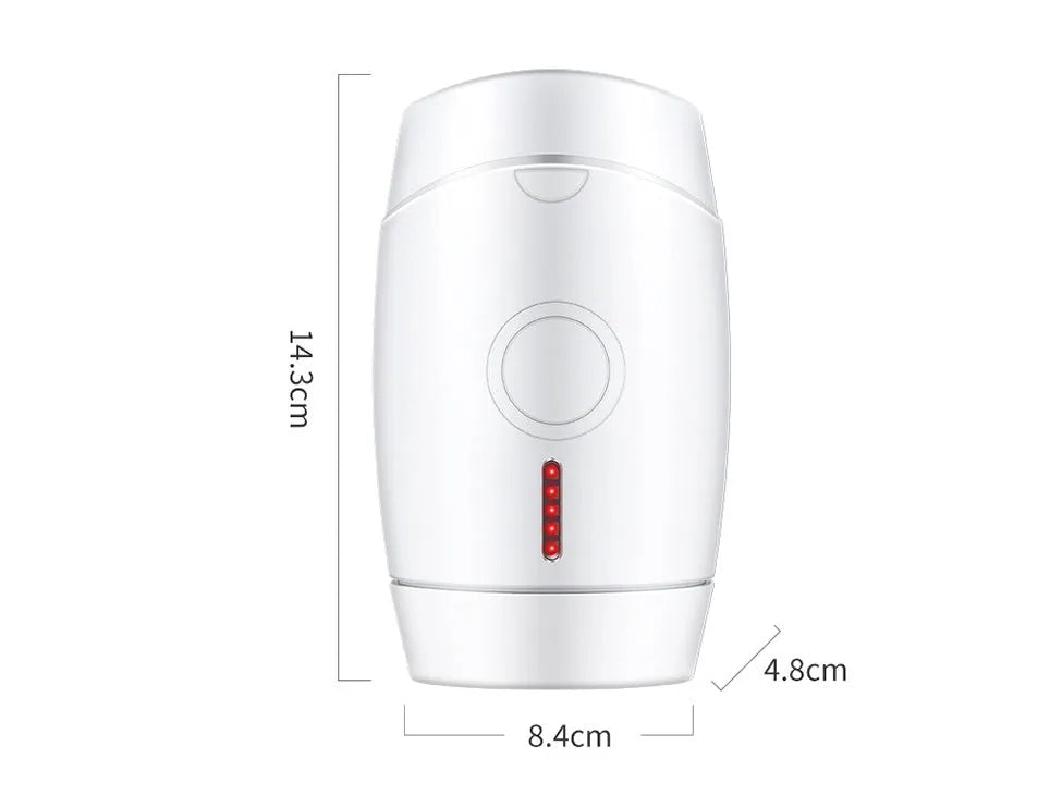 White home laser hair removal instrument with display screen and adjustment buttons