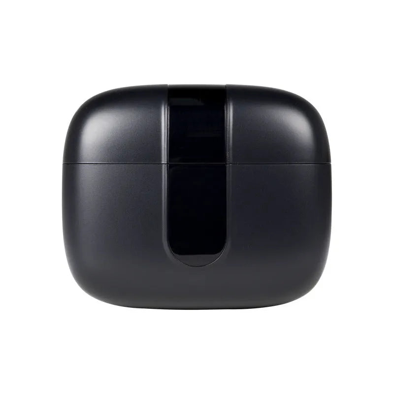 Jerry X08 wireless Bluetooth earbuds in black with digital display and charging case.