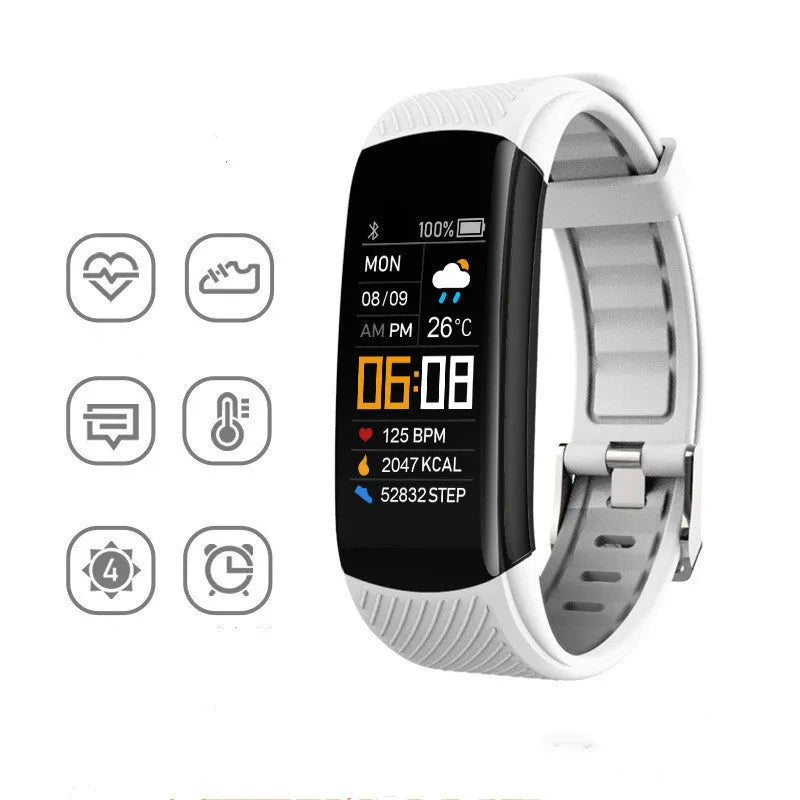 C5S model smart fitness bracelet with colour screen on a flexible TPU wrist strap