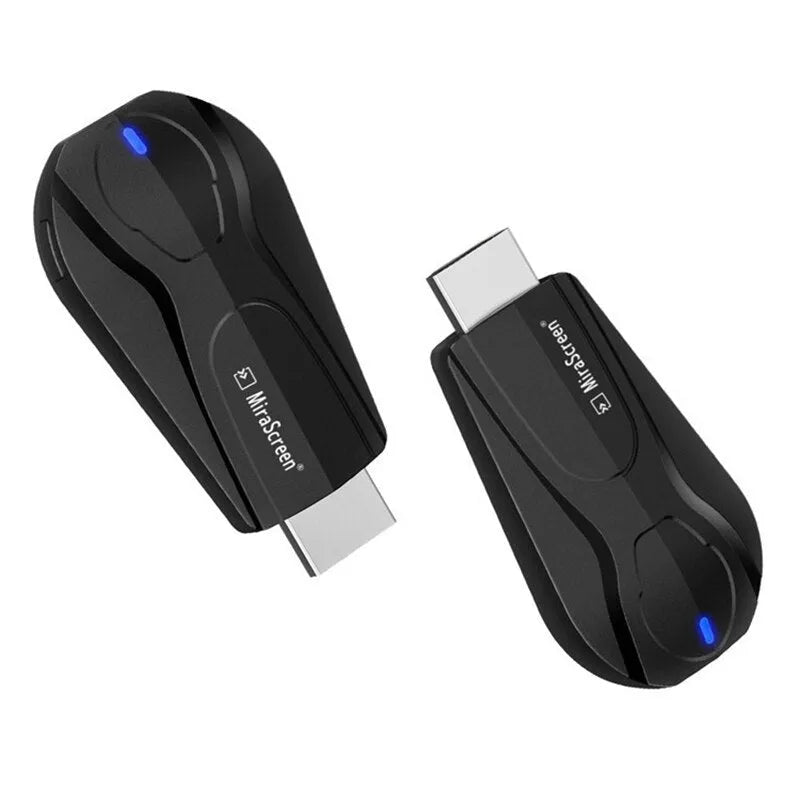 Black wireless screen player for smartphone HDMI mirroring and casting