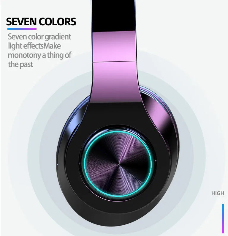 T6 model wireless Bluetooth headset shown from the side, featuring a headband and earcup design.