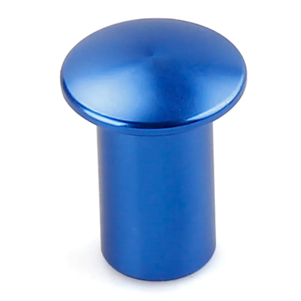 Aluminium alloy car handbrake replacement cap in gold, silver, black, blue, and red colours for vehicle modification