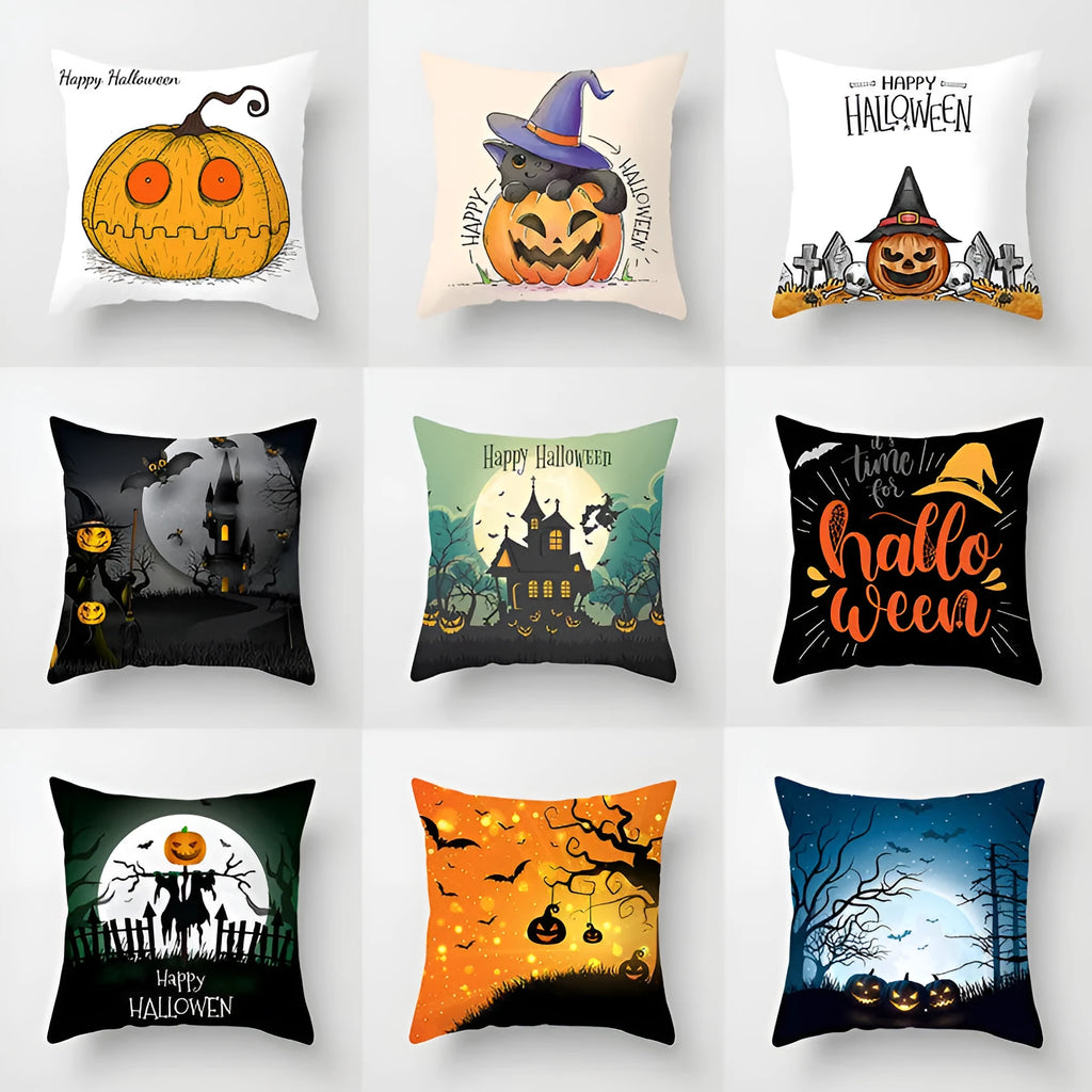 Halloween pillowcase 45x45cm peach skin fabric modern simple square cushion cover for sofa