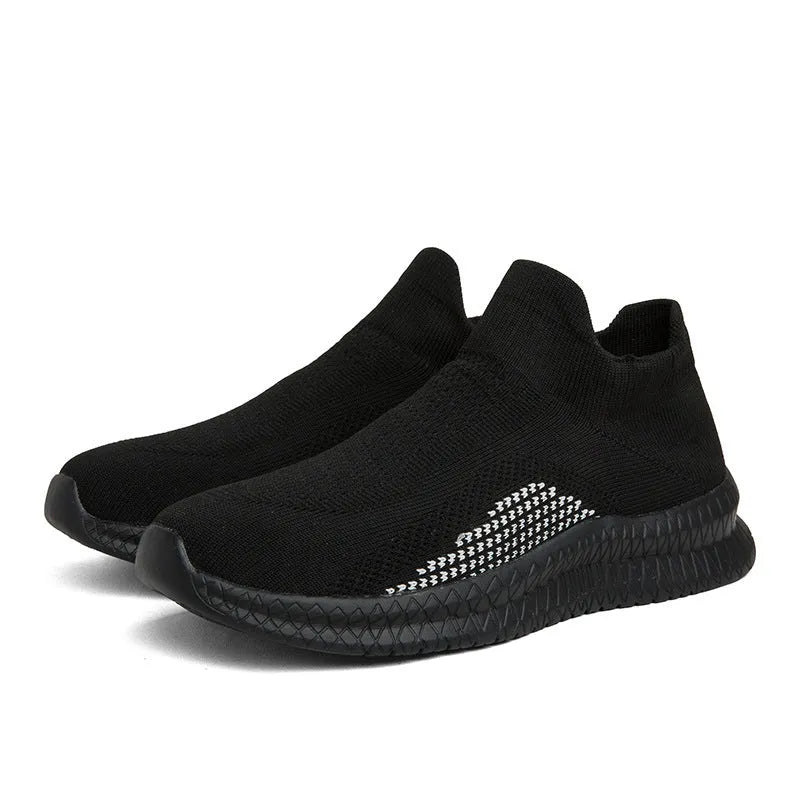 Popcorn Flyknit casual sneaker in fabric with round toe and flat heel on a solid colour background