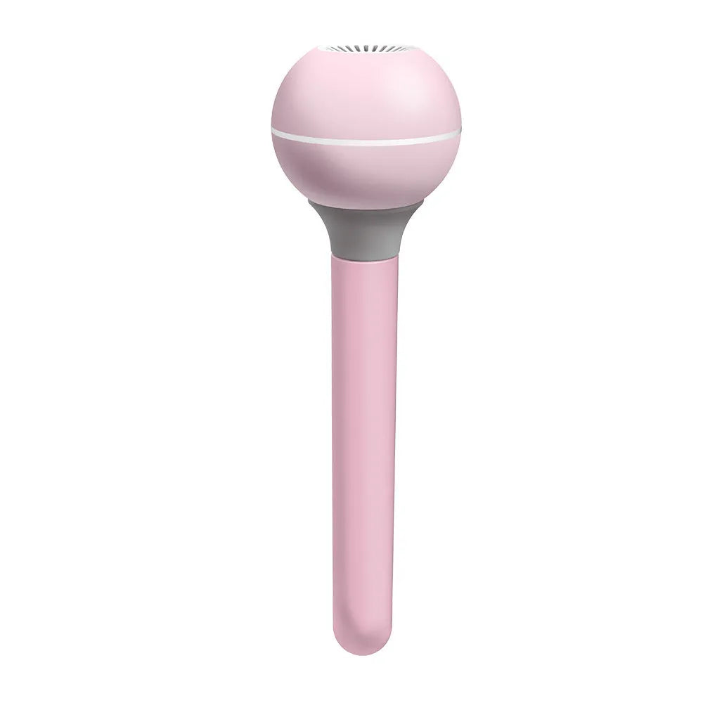 Columnar magic wand humidifier in pink or white with 1 litre tank and USB cable