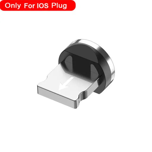 Magnetic USB charging cable with LED indicator showing black and red colour options