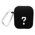 Black and pink AirPods case covers with floral and smiley face decorative patterns