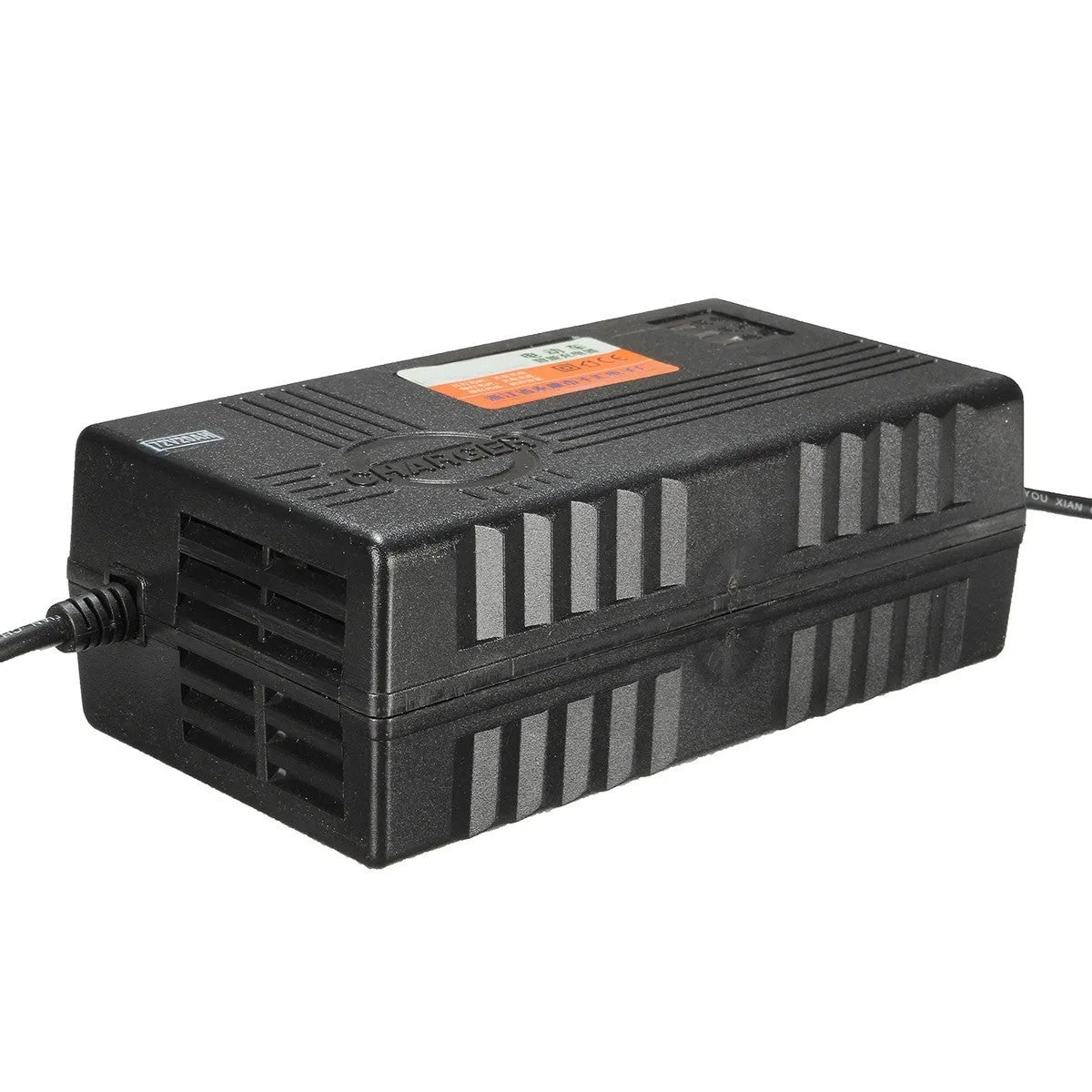 72V 20AH electric car charger in black with international plug options for lead-acid batteries
