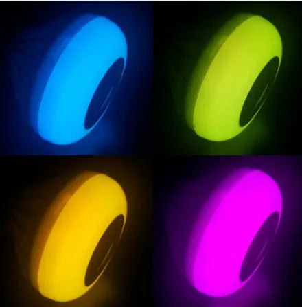 White E27 Bluetooth speaker LED bulb with remote control for smart lighting and audio