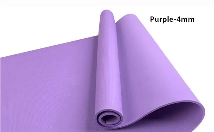 EVA yoga mat in multiple colours showing 4mm and 6mm thickness options for fitness and exercise
