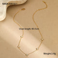 Geometric fritillary pattern stainless steel bracelet with 18K gold plating and matching necklace