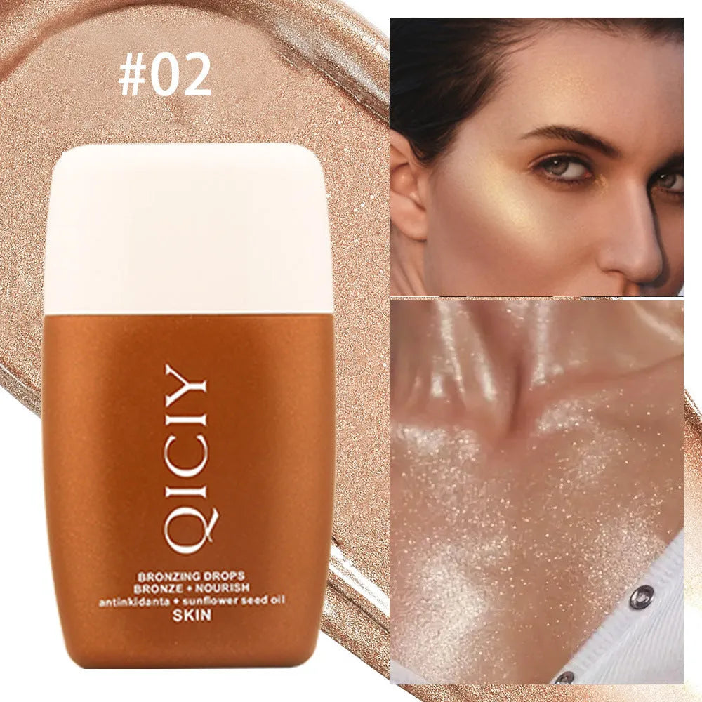30ml face and body contouring liquid cosmetic bottle for brightening and highlighting in four colour options