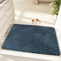 Cartoon alien pattern floor mat in modern simple style with wire ring border, 60x90cm.