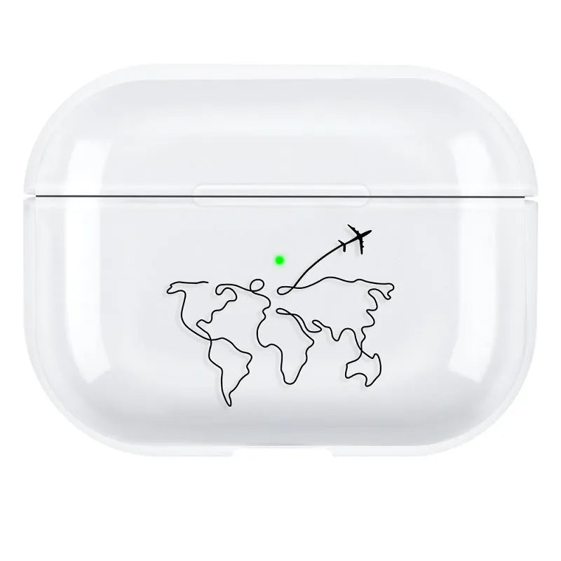 Polycarbonate solid colour protective back cover case for Apple AirPods Pro 3 wireless earphones.