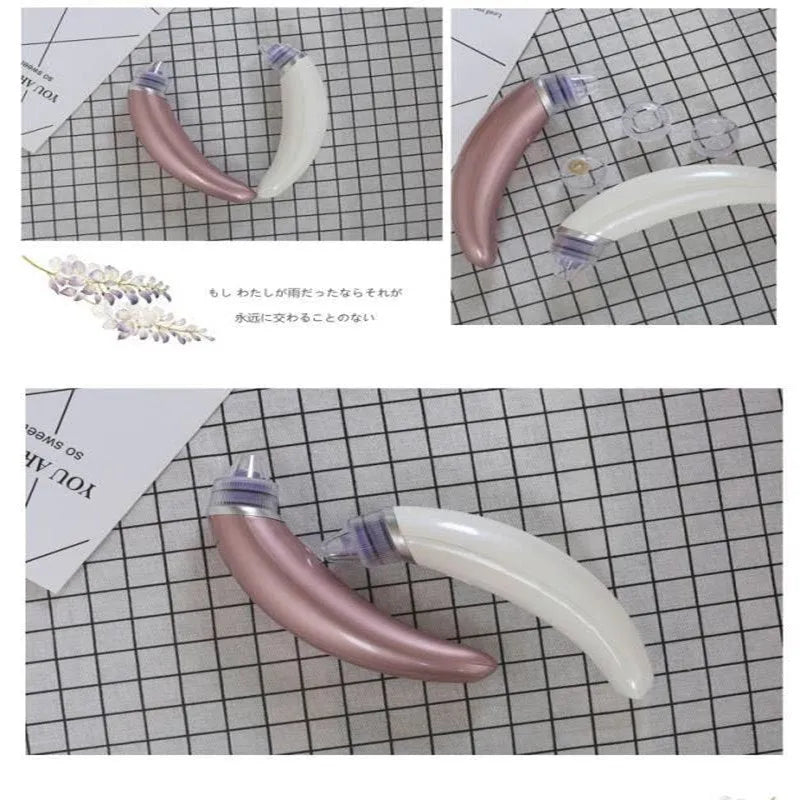 JY-666 rose gold and white electric blackhead suction pore cleanser tool.