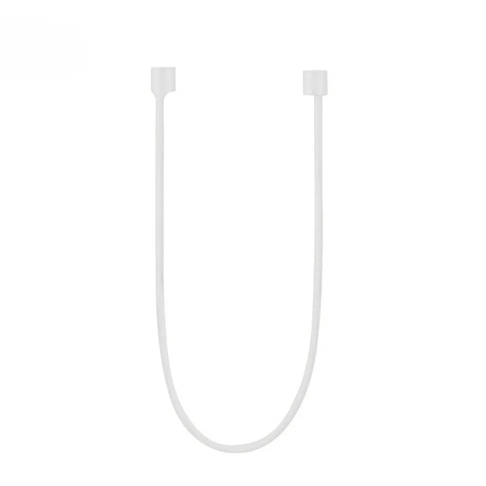 Silicone protective case with anti-loss rope for Apple AirPods, shown in multiple colour options.