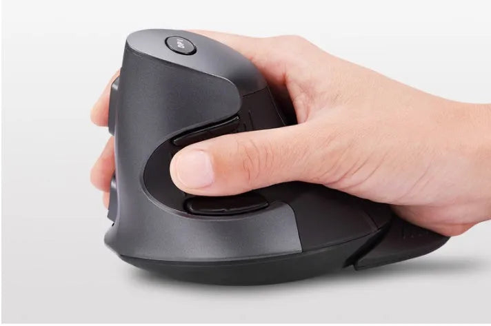 M618 wireless vertical ergonomic mouse in black or white with USB receiver