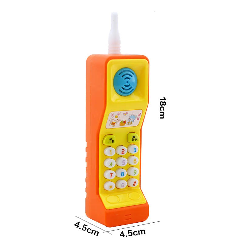 Children's educational electronic toy with cartoon animal design and sound and light features