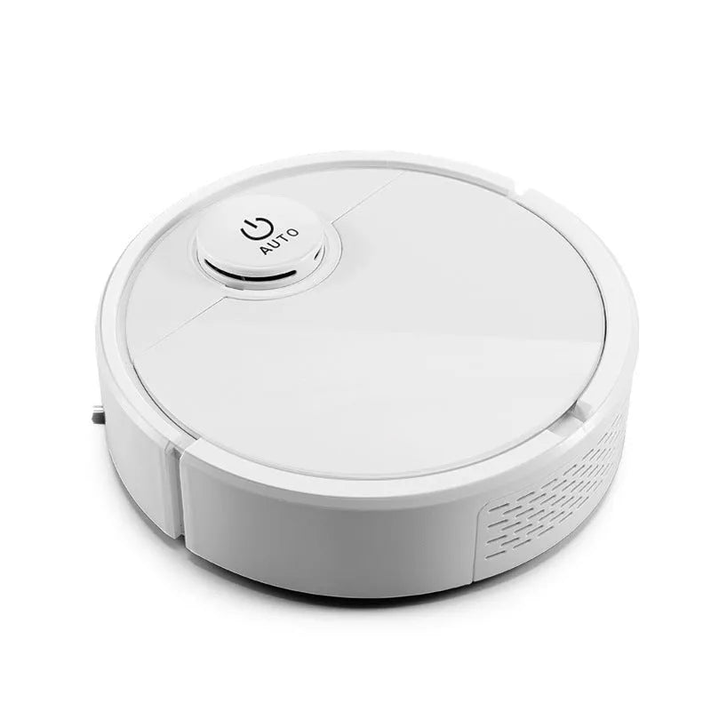 Automatic sweeping robot with 3000mAh battery collecting pet hair on hard floor