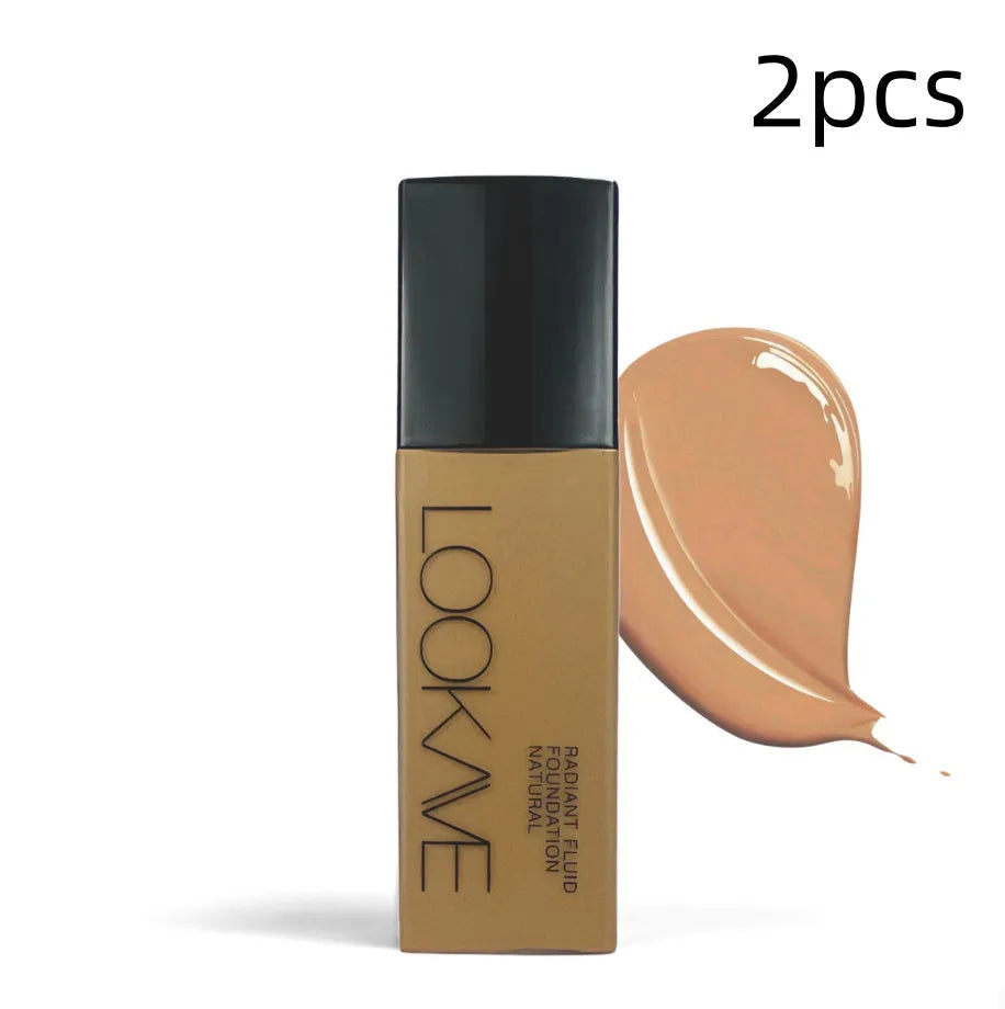 LOOKAVE matte liquid foundation bottle in 21g size showing cream formula