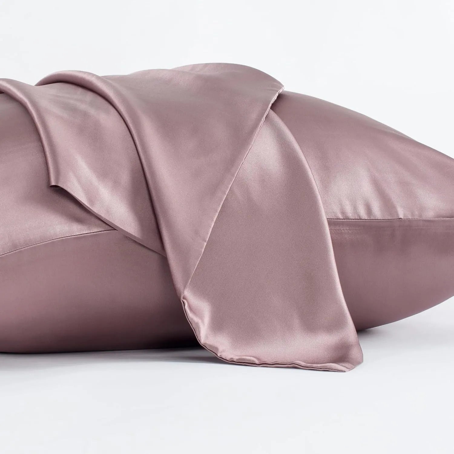 Dark grey mulberry silk pillowcase with envelope closure in modern simplicity style